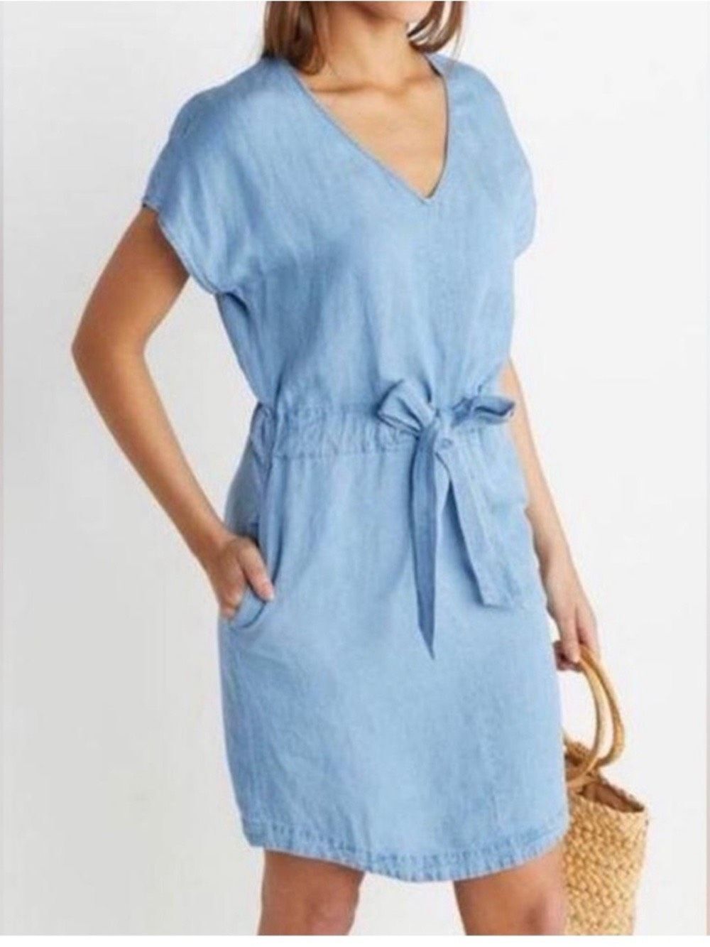 Marine Layer Blue Chambray Mini Dress Size XS